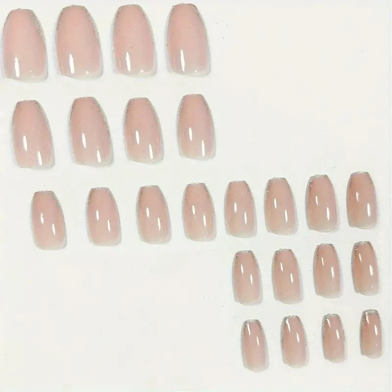 Elegant Glitter-Trimmed Nail Art Enhancements Stornfield