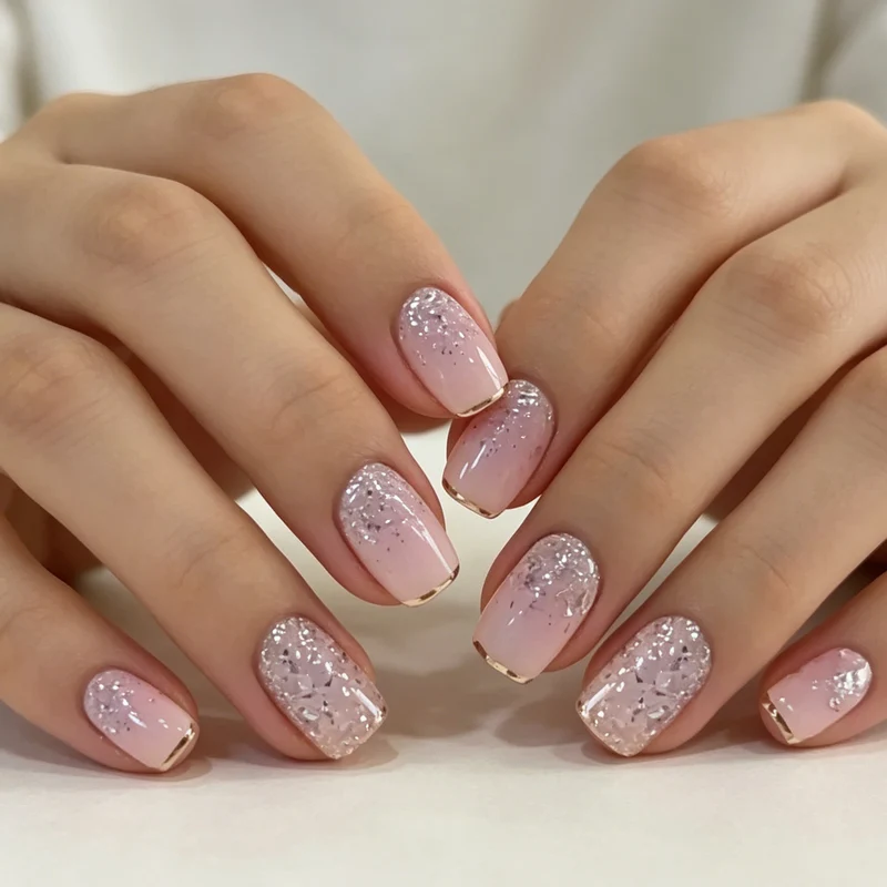 Elegant Glitter Ombre Nail Art Stornfield