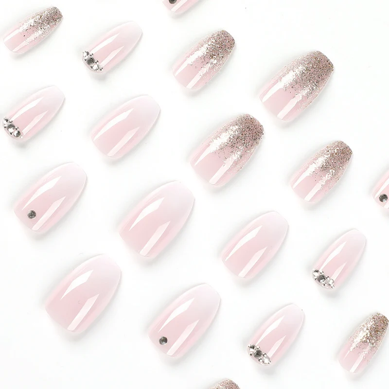 Elegant Glitter Ombre Acrylic Nail Enhancements Stornfield