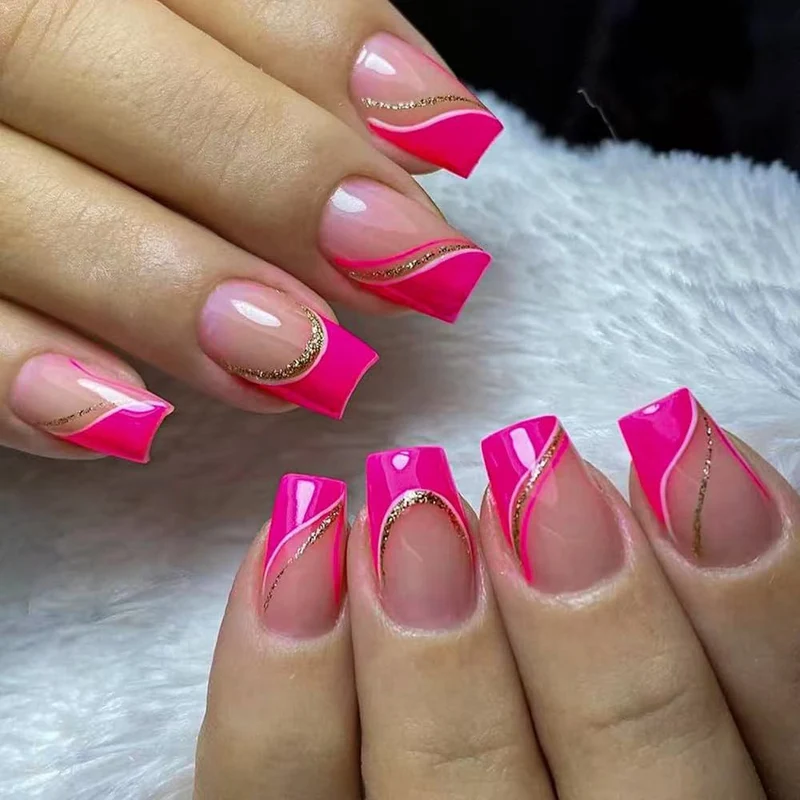 Elegant Glitter French Tip Nail Art Stornfield