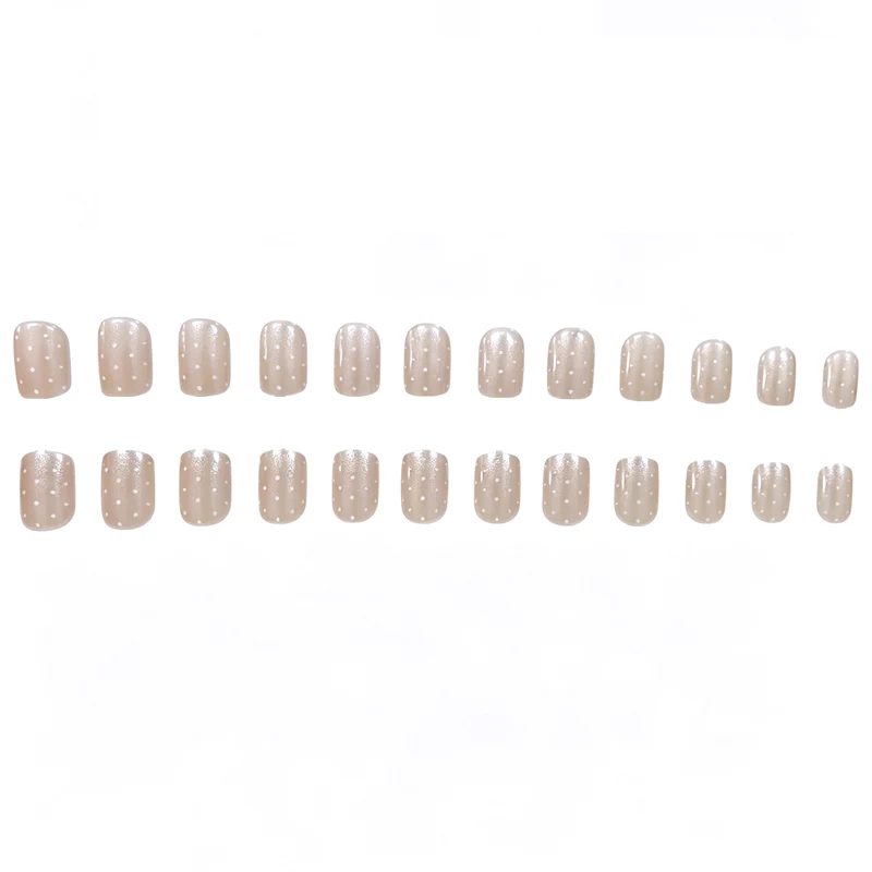 Elegant Glitter and Dot Acrylic Nail Enhancements Stornfield