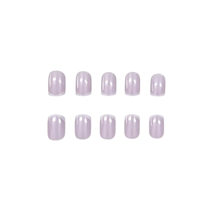 Elegant French Tip Press-On Nail Set Stornfield