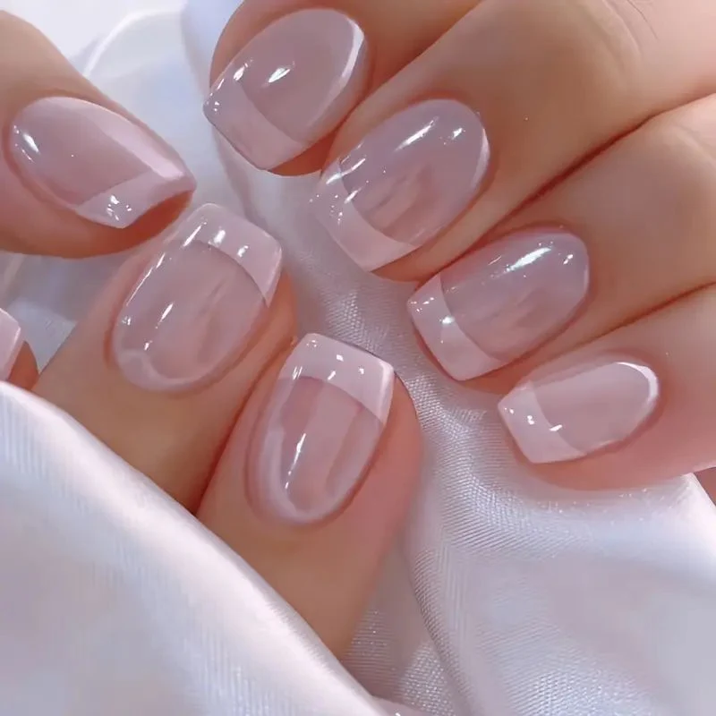 Elegant French Tip Nail Extensions Stornfield