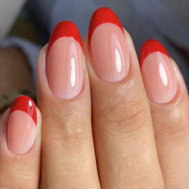 Elegant French Tip Nail Art Extensions Stornfield