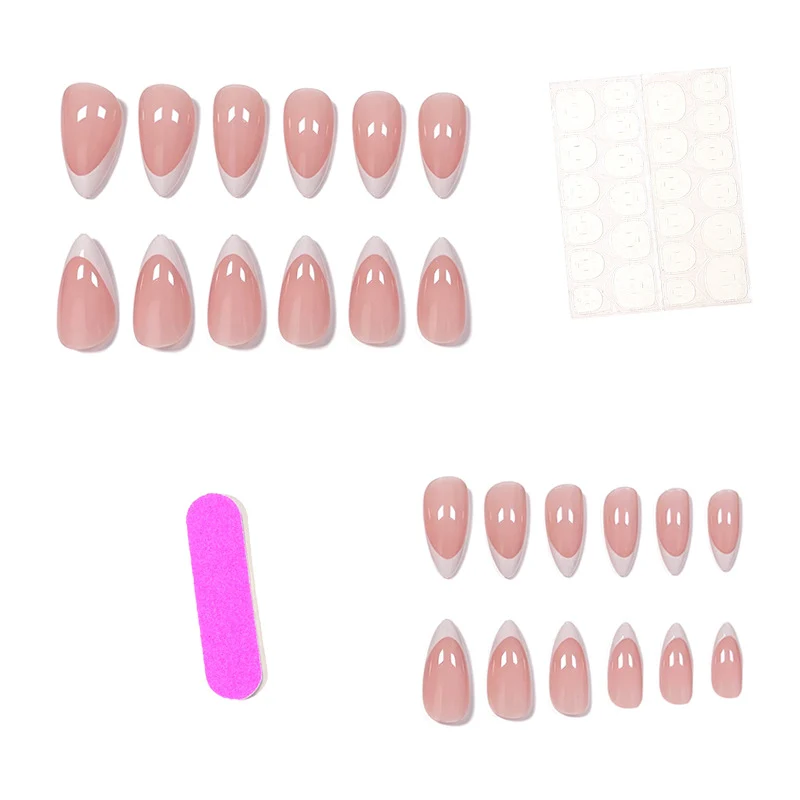 Elegant French Tip Nail Art Extensions Stornfield 1789915249