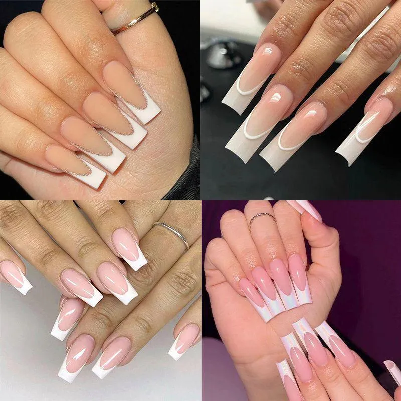 Elegant French Tip Nail Art Enhancements Stornfield