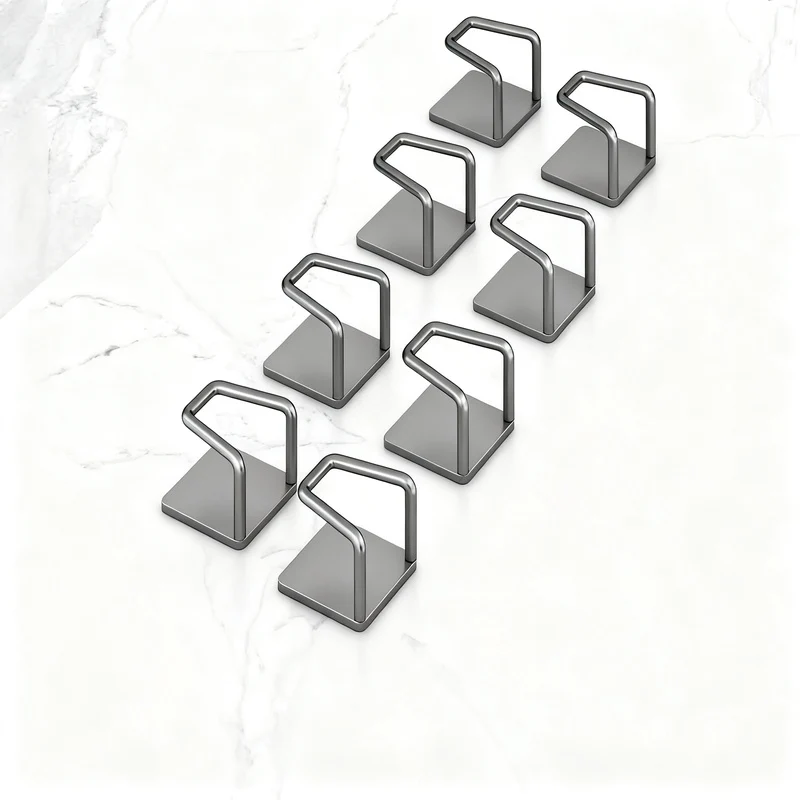 Edelstahl-Wandhaken ohne Bohren, 6er/8er Set