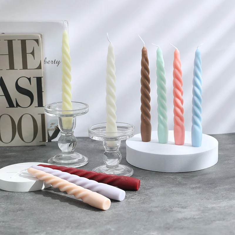 Pressed Glass Pedestal Candle Holder for Taper & Pillar Candles