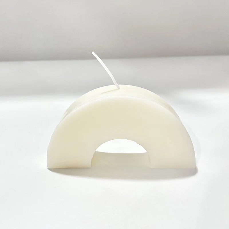 Minimalist Arch-Top Sculptural Pillar Candle