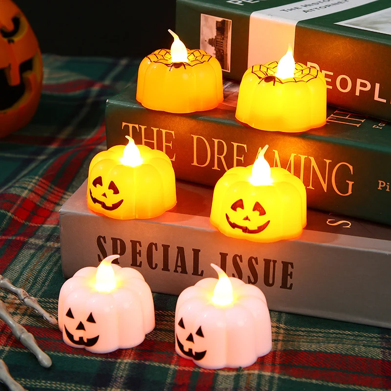 LED Mini Jack-O'-Lantern Pumpkin Tea Light Night Light Decorative Accent