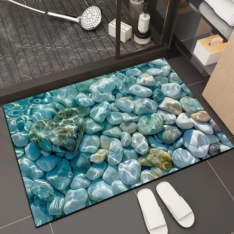 Reflektierender floraler Badematte