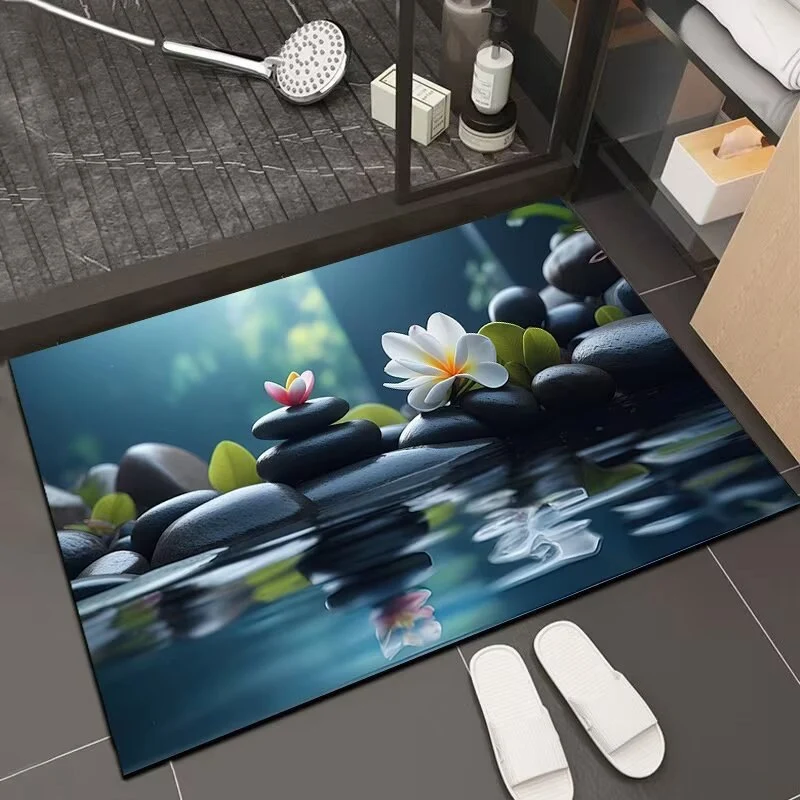 Reflektierender floraler Badematte