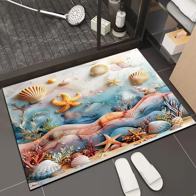 Reflektierender floraler Badematte