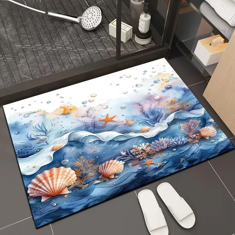 Reflektierender floraler Badematte