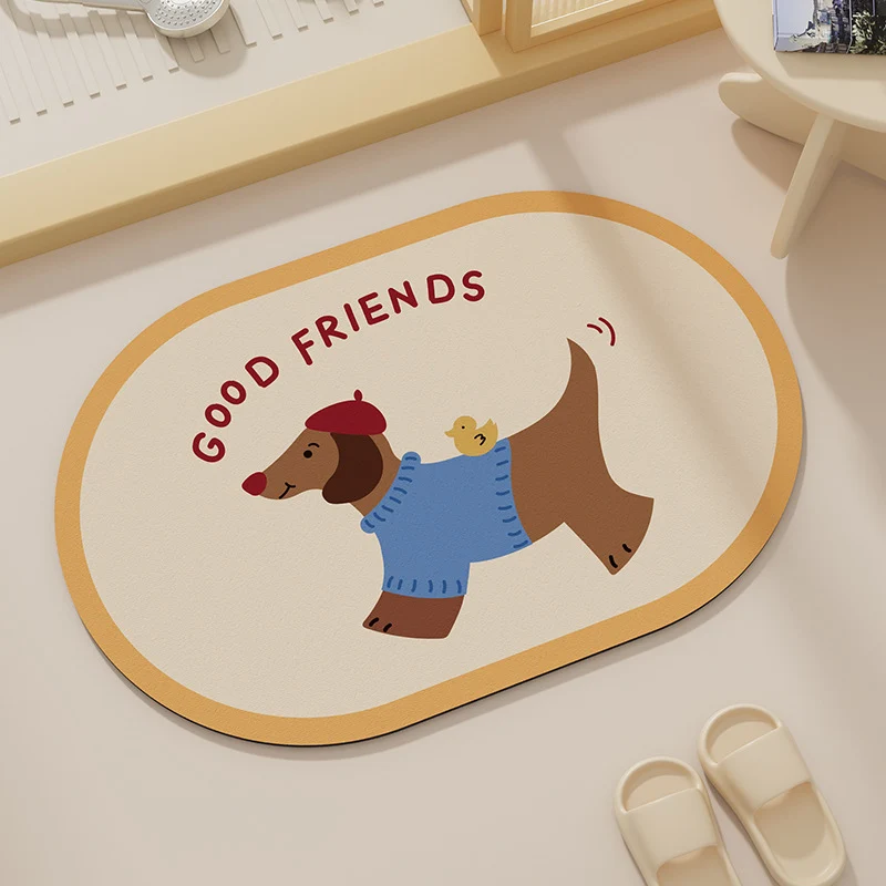 Lustige Cartoon Hund Badmatte