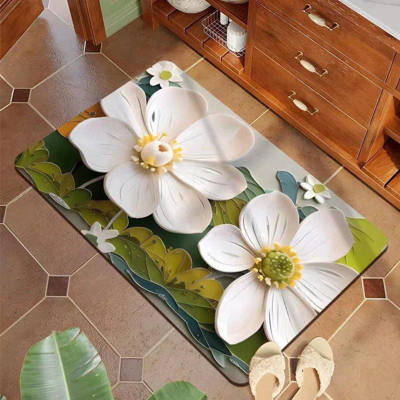 Dekorative 3D Blumenbadmatte
