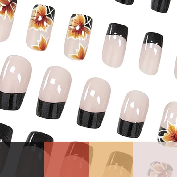 Autumn-Themed Floral Nail Art Stornfield