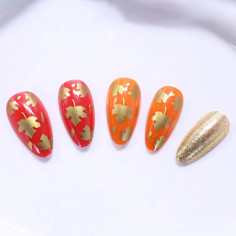 Autumn-Themed Decorative Nail Art Enhancements Stornfield
