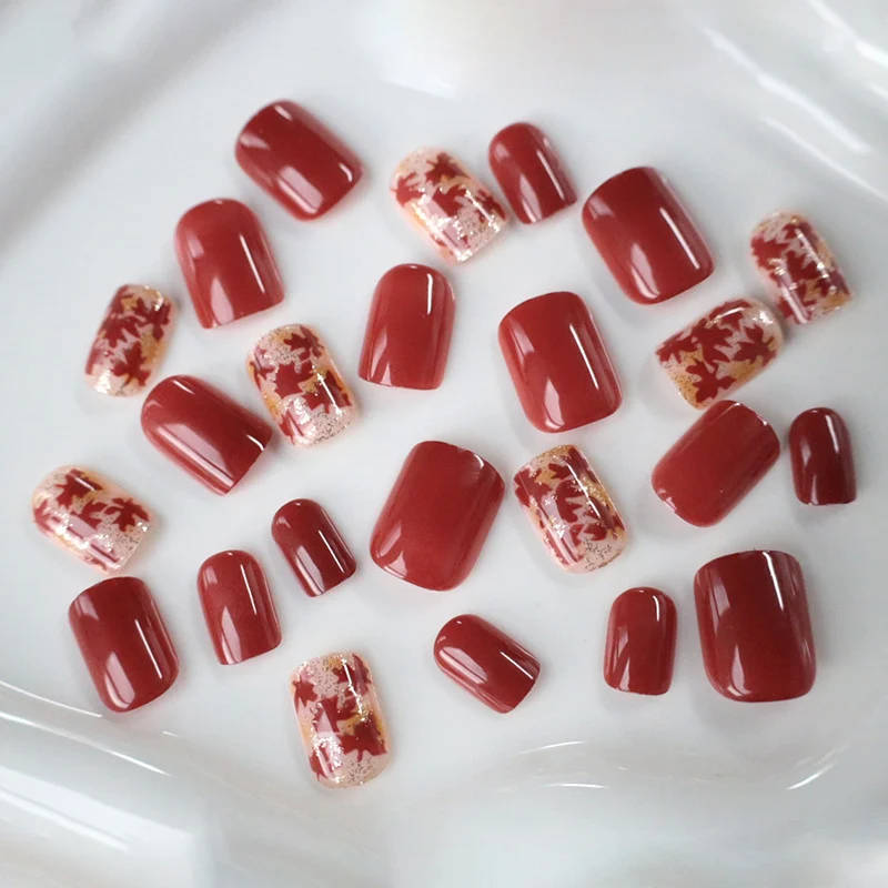 Autumn Leaf Nail Art Enhancements Stornfield