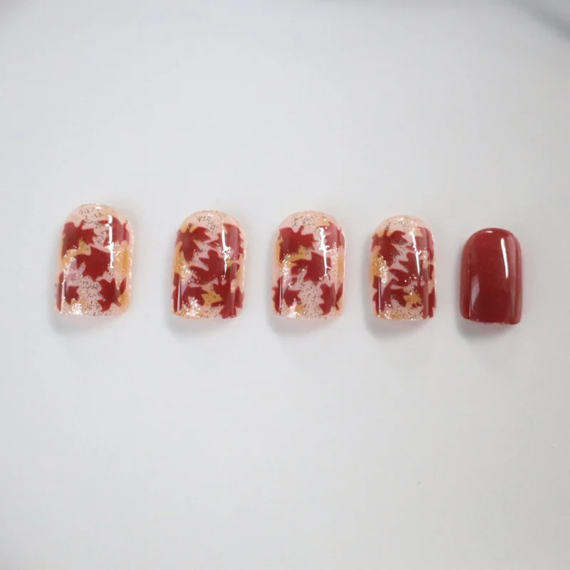 Autumn Leaf Nail Art Enhancements Stornfield