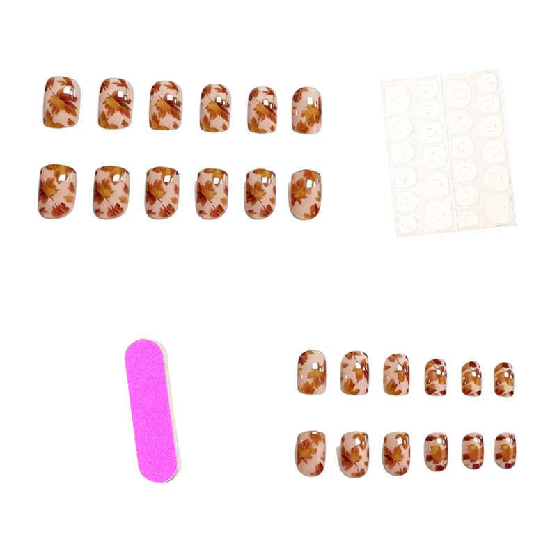 Autumn-Inspired Leaf Print Nail Art Stornfield