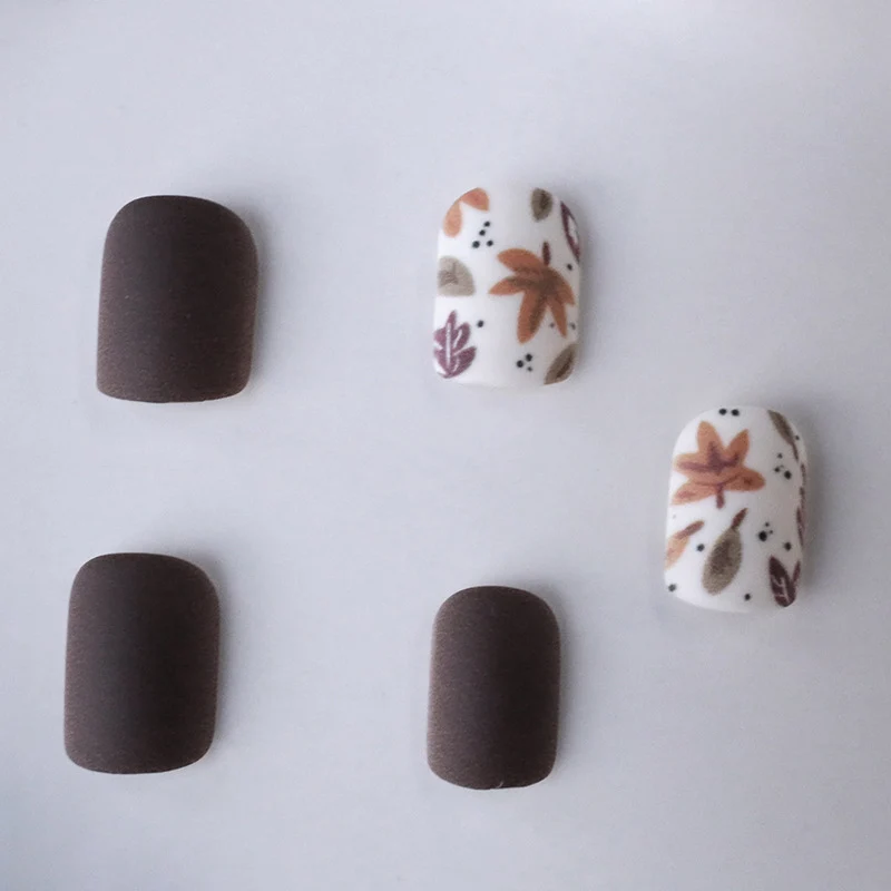 Autumn-Inspired Floral Nail Art Enhancements Stornfield