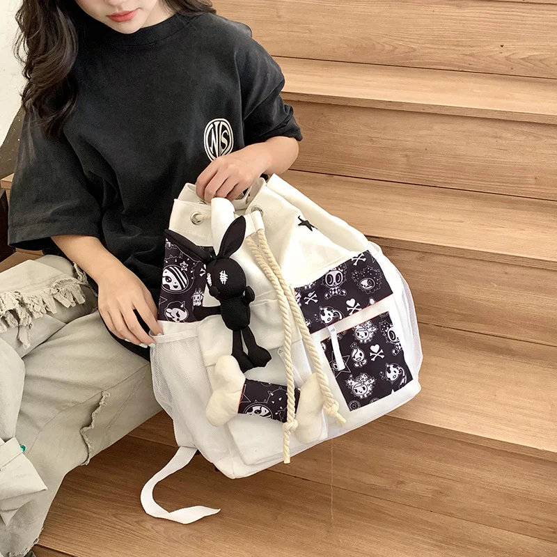 Playful Patterned Drawstring Backpack Stornfield