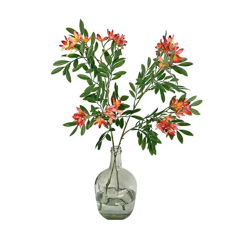 Decorative artificial flower branch with delicate flowers