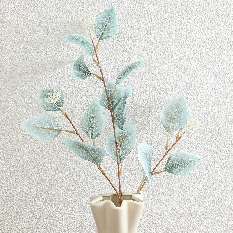 Decorative artificial flower branch with delicate leaves