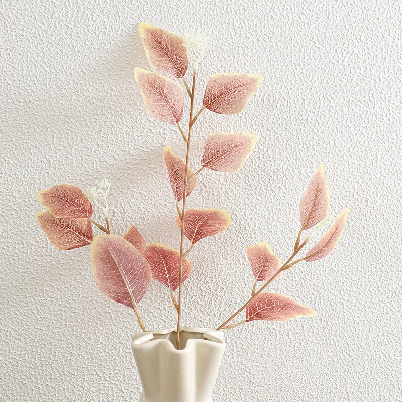 Decorative artificial flower branch with delicate leaves