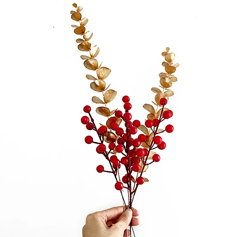 Decorative artificial flower branch with delicate details