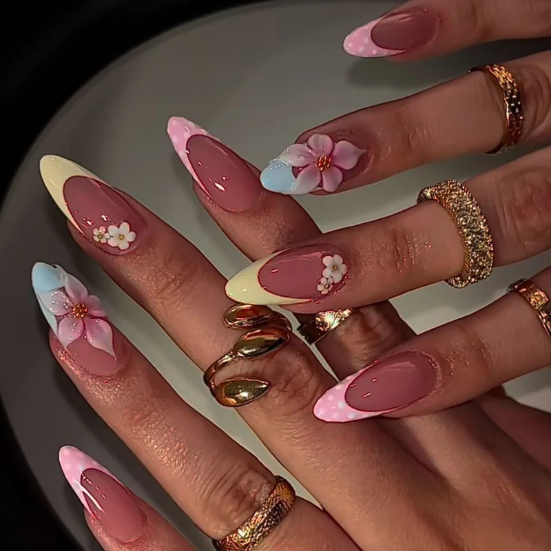 Floral Art Acrylic Nail Enhancements Stornfield 1789915666