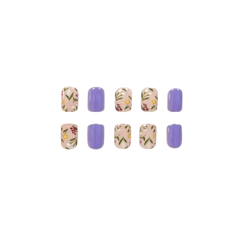 Floral Art Acrylic Nail Design Stornfield
