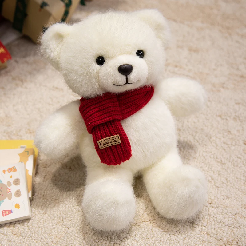 Plüsch Sitzen Sammler Bär mit gesticktem Lächeln, Kristall-Akzent Schleife & ultra-weichem Kunstfell Plüsch Karnz