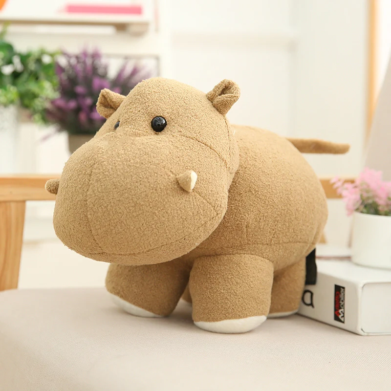 Plüsch-Hippo-Kuschel-Kissen mit gewichtetem Kern und ultra-weichem Mikrofleece-Bezug Karnz