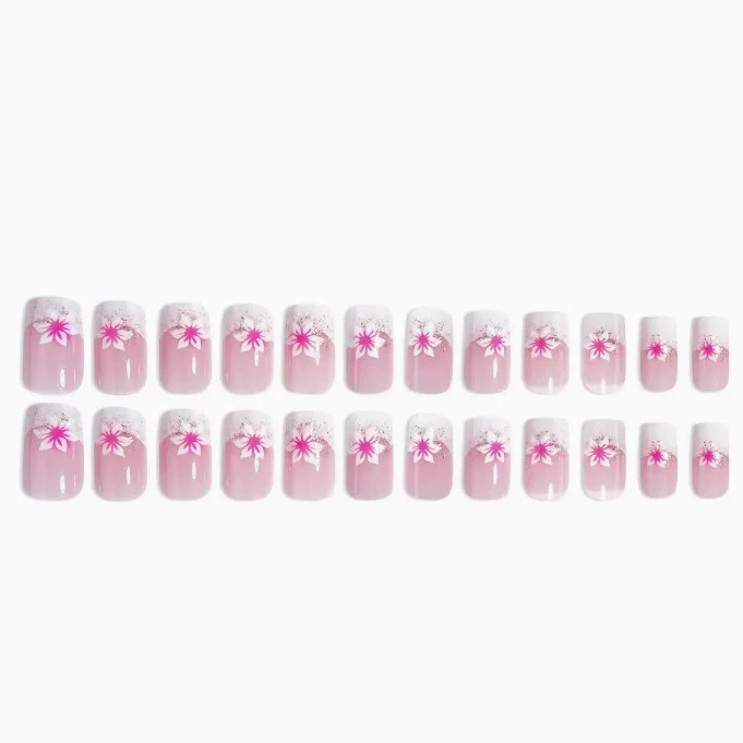 Floral Acrylic Nail Art Enhancements Stornfield