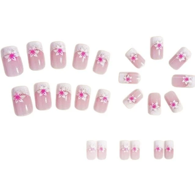 Floral Acrylic Nail Art Enhancements Stornfield