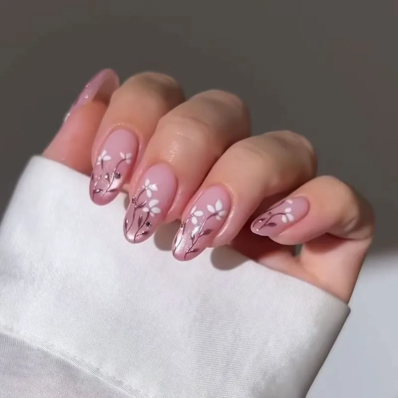 Floral Acrylic Nail Art Enhancements Stornfield 1789915831