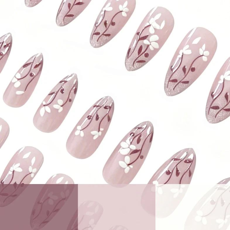 Floral Acrylic Nail Art Enhancements Stornfield 1789915831