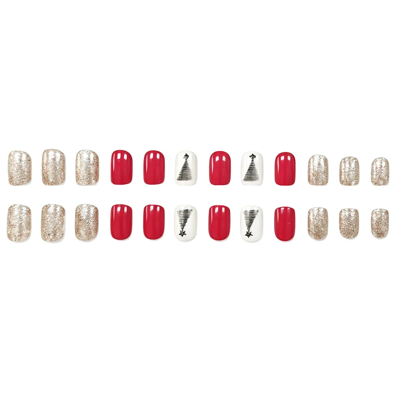 Festive Tree Design Nail Art Stornfield