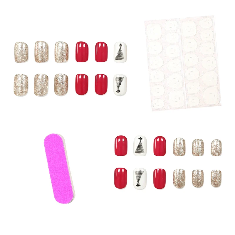Festive Tree Design Nail Art Stornfield