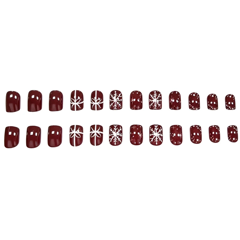 Festive Snowflake Nail Art Enhancements Stornfield