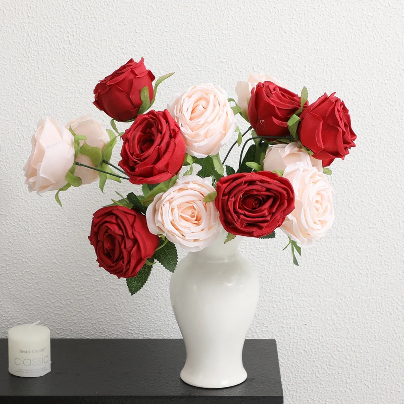 Realistic Artificial Rose Petals with Leaves