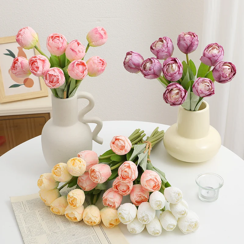Artificial peony bouquet