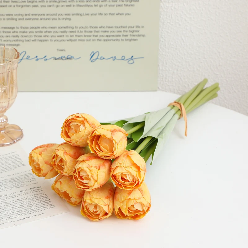 Artificial peony bouquet