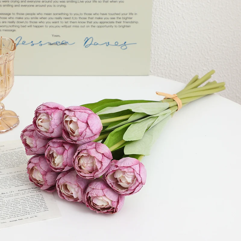Artificial peony bouquet