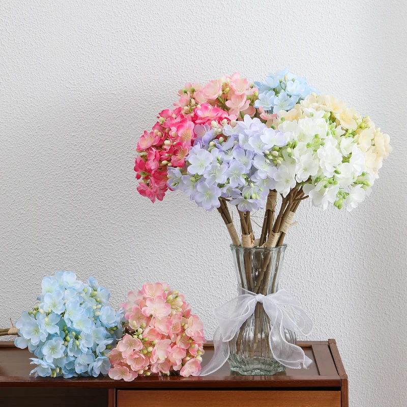 Artificial flower bouquet with delicate blooms