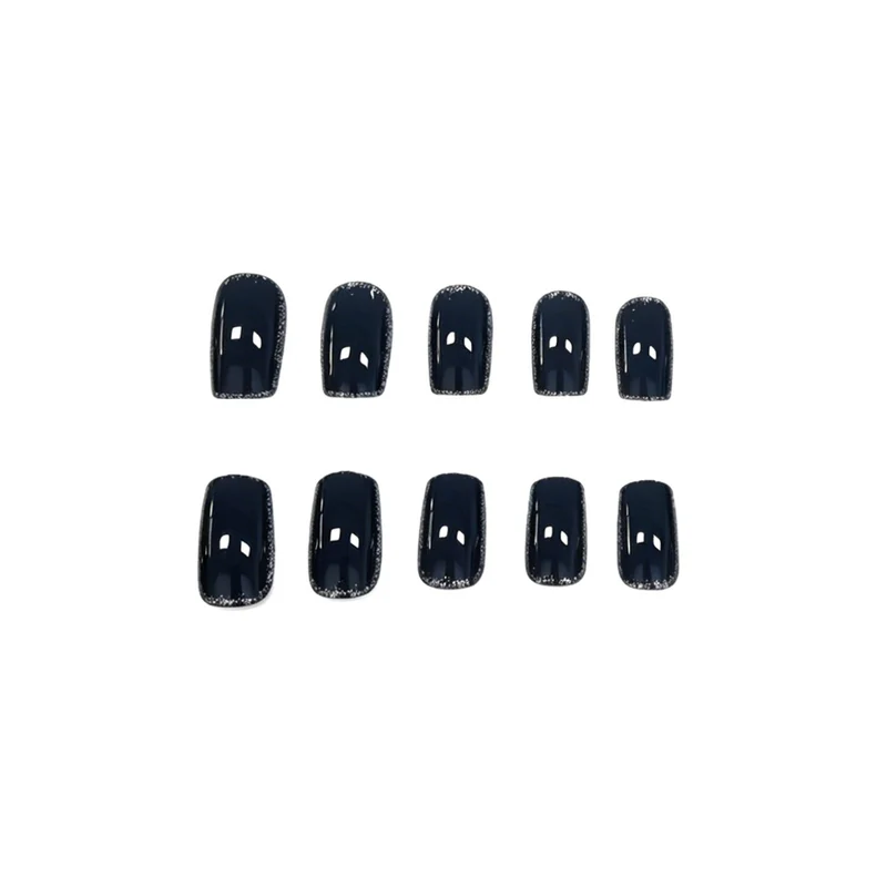 Elegant Rhinestone-Trimmed Gel Nail Enhancements Stornfield