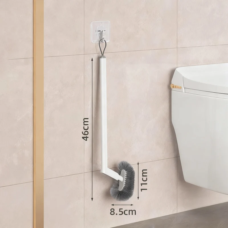Toilettenbürste mit langem Griff, wandhängbar