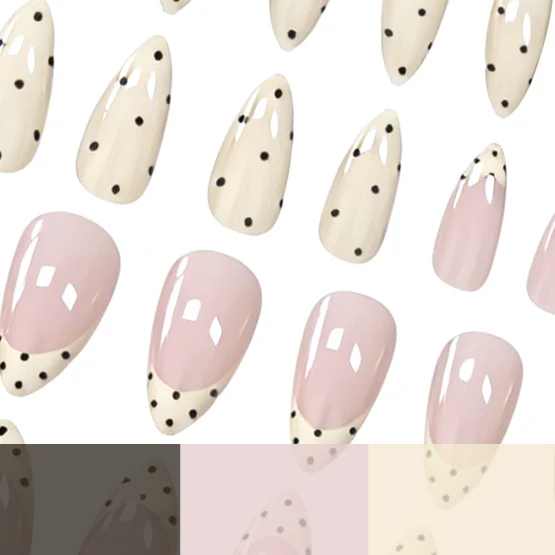 Elegant Polka Dot Nail Art Enhancements Stornfield